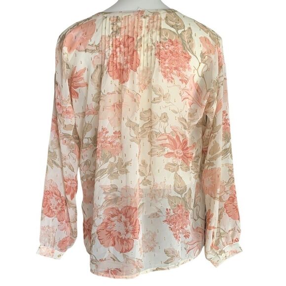 Tribal Floral Blouse in Pink and Cream - Picture 2 of 10